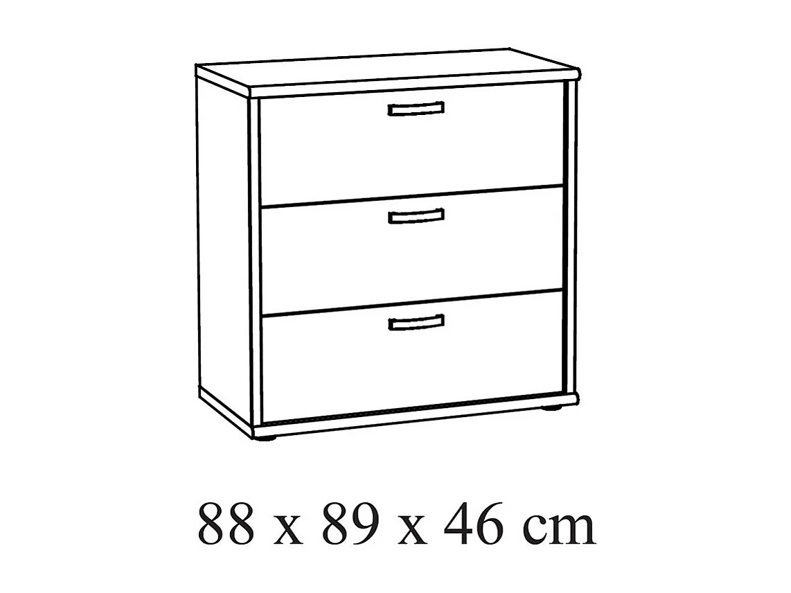 Cómoda para bebé robusta con cambiador integrado color roble claro colección DANY.