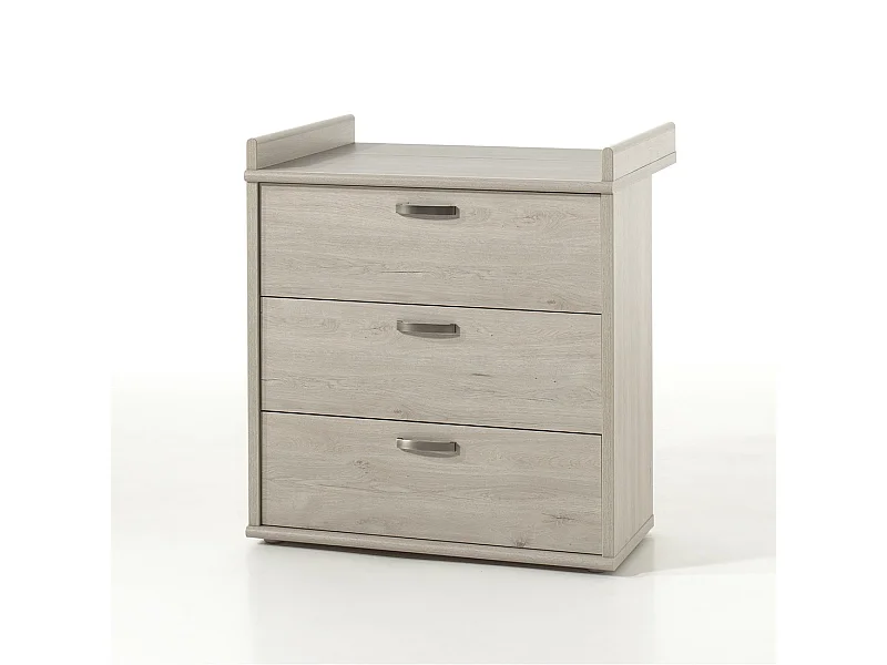 Commode bébé DANY – Table à langer intégrée coloris chêne clair
