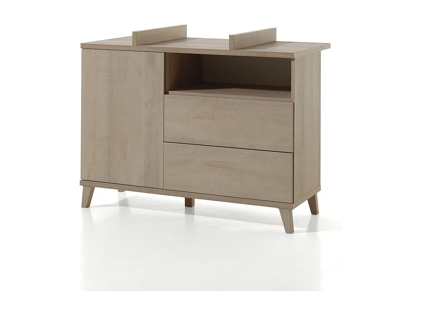 Comò per bambini robusto con fasciatoio integrato colore quercia River OAK collezione LOUISE.