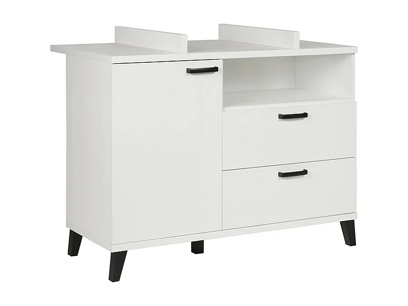 Commode bébé DANAÉ – Table à langer intégrée coloris blanc