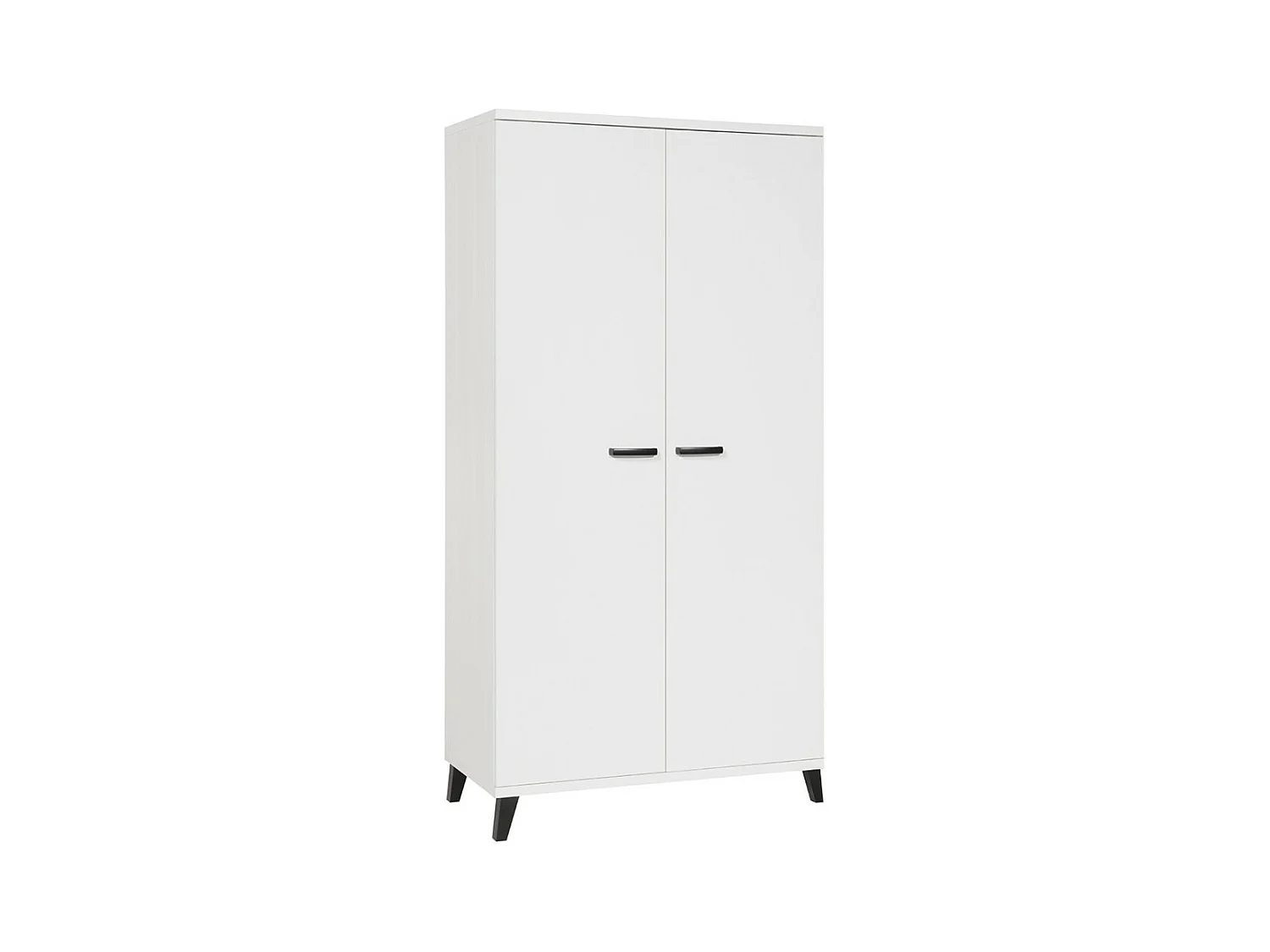 Armoire enfant 2 portes DANAÉ – Blanc mat – Rangement fonctionnel et design épuré