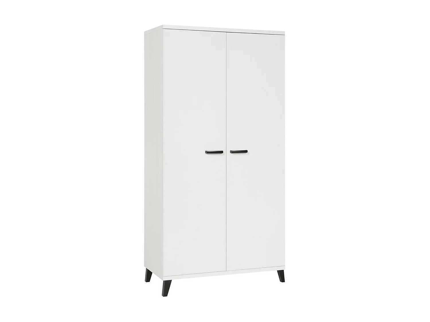 Armoire enfant 2 portes DANAÉ – Blanc mat – Rangement fonctionnel et design épuré