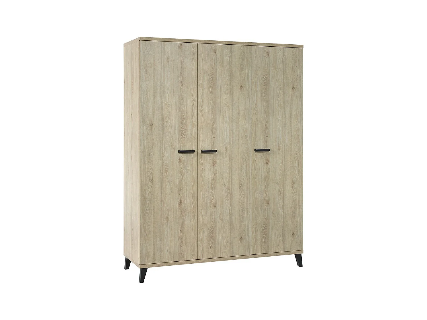 Armoire enfant 3 portes DANAÉ – Chêne clair – Rangement spacieux au design naturel
