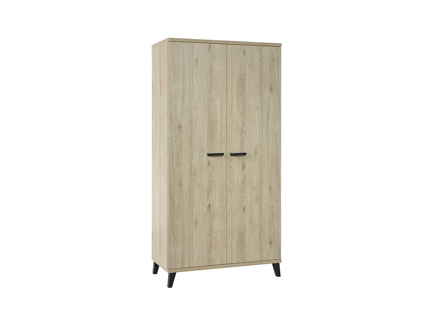 Armoire enfant 2 portes DANAÉ – Chêne clair – Rangement robuste au style naturel