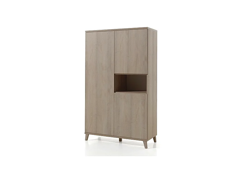 Robuster Kinderzimmerschrank mit 3 Türen aus der LOUISE Kollektion in der Farbe River Oak Eiche.