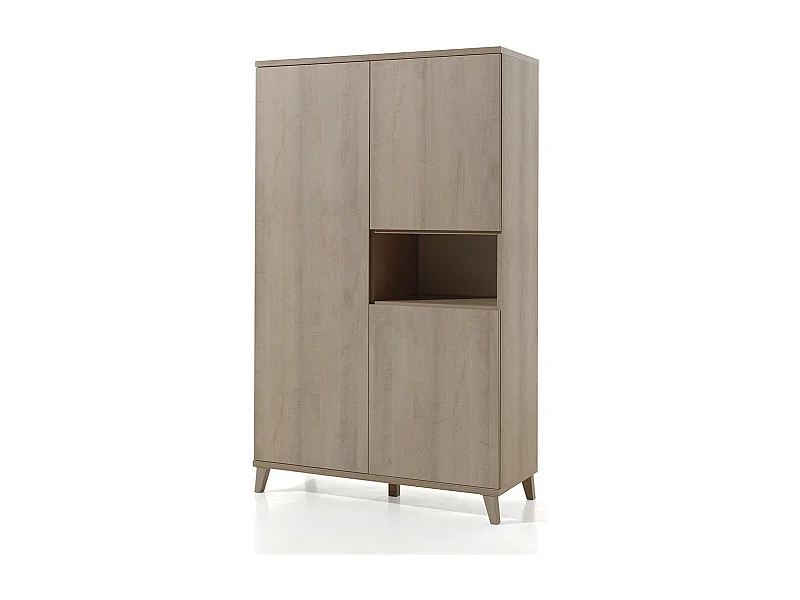 Armoire enfant 3 portes LOUISE – Chêne clair River Oak – Style bois chaleureux