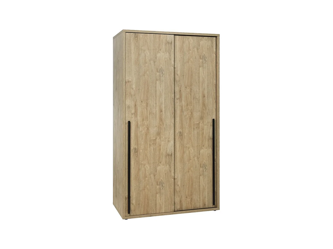 Armoire 2 portes coulissantes MEGEVE – Chêne doré – Style scandinave robuste