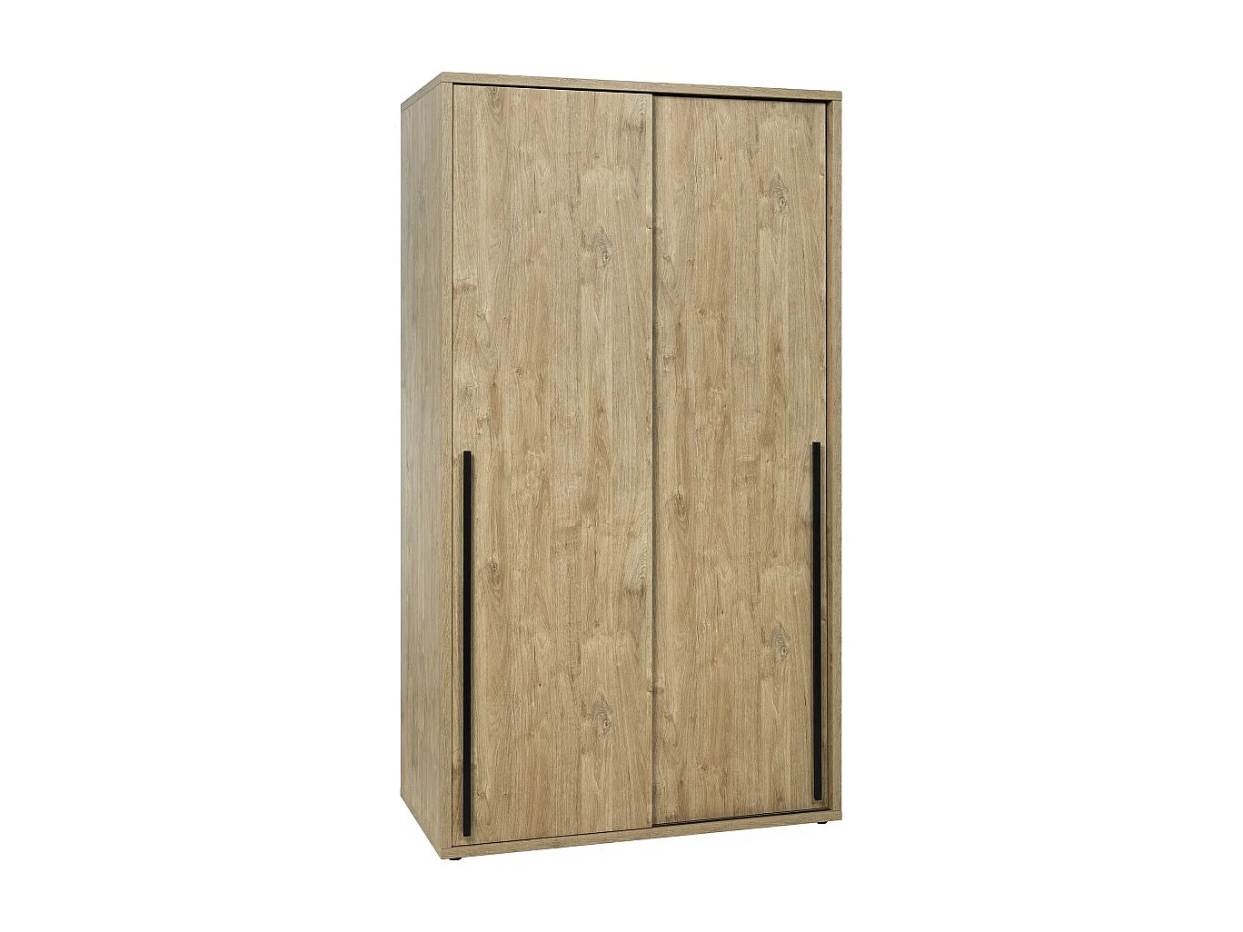 Armoire 2 portes coulissantes MEGEVE – Chêne doré – Style scandinave robuste