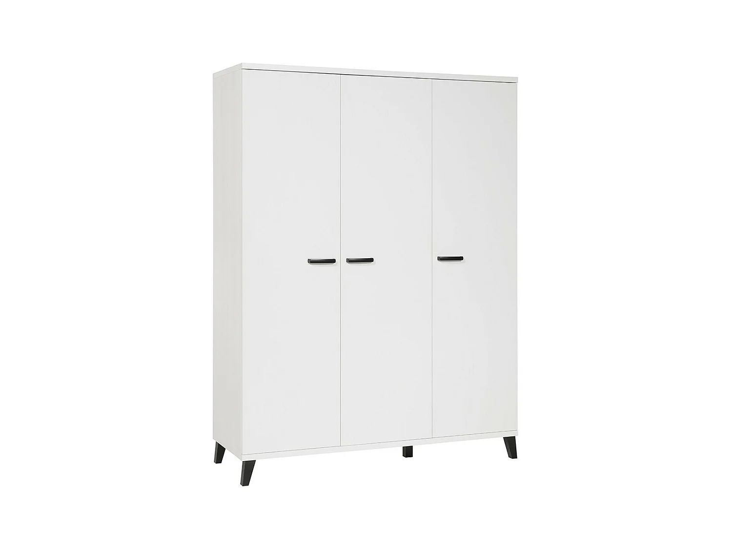 Armoire enfant 3 portes DANAÉ – Blanc mat – Grand rangement au style épuré