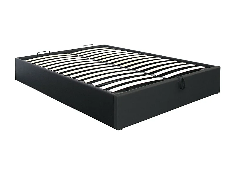 Cama con arcón 140x200 colección YANI color negro. Cama con un gran arcón para su dormitorio.