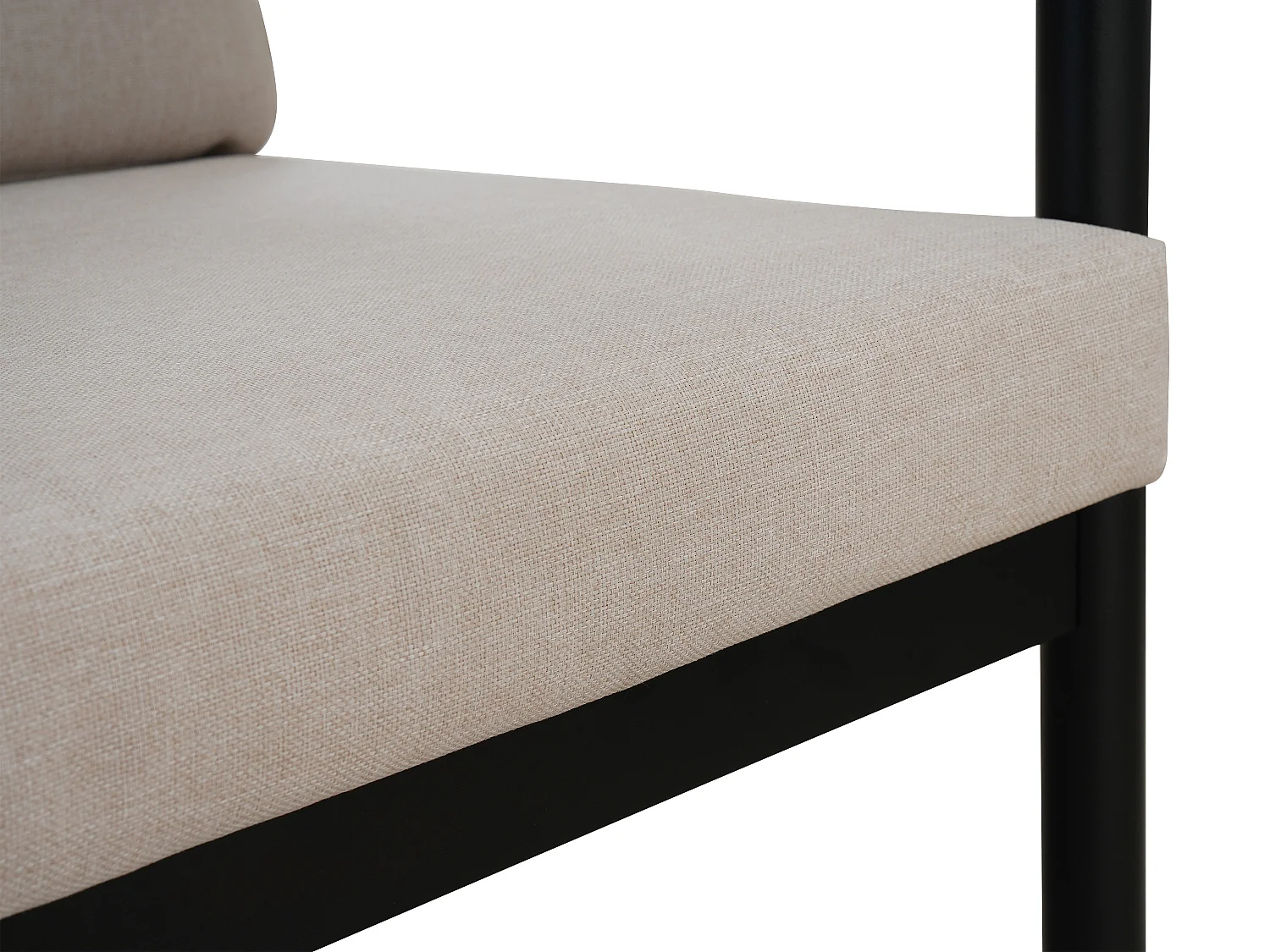 Salon de jardin en aluminium : un canapé 3 places, 2 fauteuils et une table basse - Noir coussins beiges - LAKIT de MYLIA