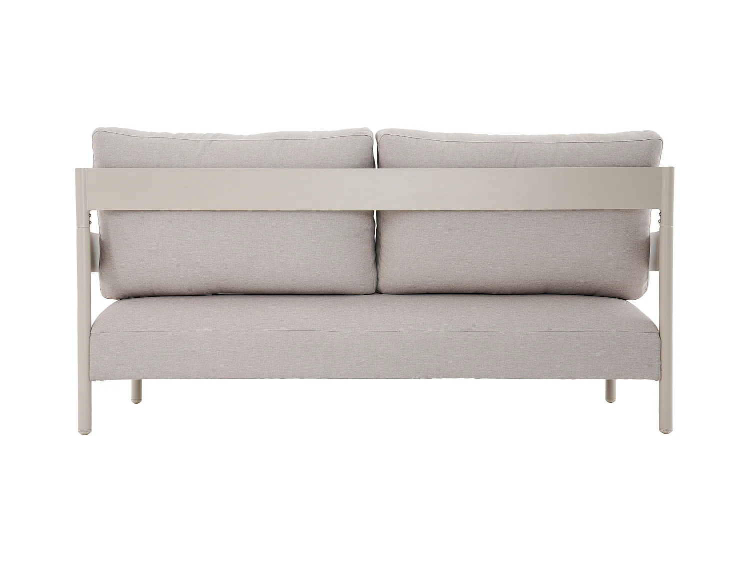 Zestaw mebli ogrodowych z aluminium: kanapa 2-osobowa, 2 fotele i 2 stoliki kawowe - Beżowy - LOMAM marki MYLIA