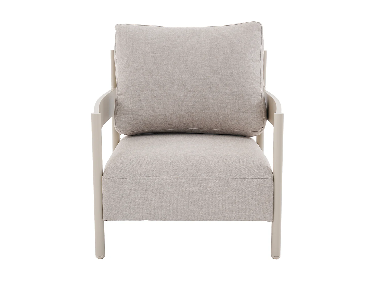 Garten-Sitzgruppe: Sofa 2-Sitzer, 2 Sessel & 2 Tische - Aluminium - Beige - LOMAM von MYLIA