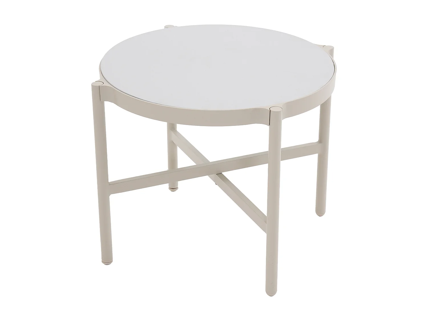 Garten-Sitzgruppe: Sofa 2-Sitzer, 2 Sessel & 2 Tische - Aluminium - Beige - LOMAM von MYLIA