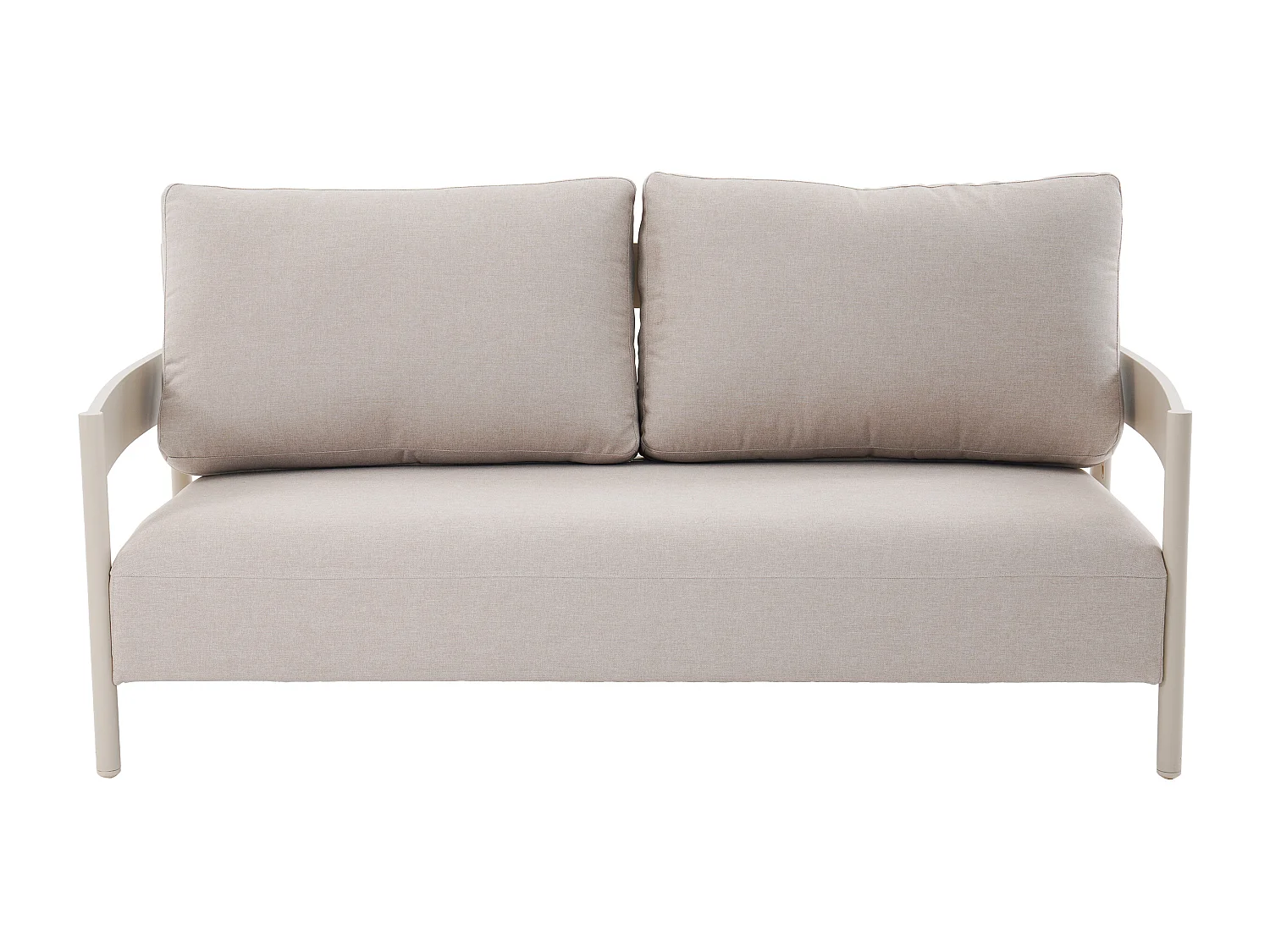 Garten-Sitzgruppe: Sofa 2-Sitzer, 2 Sessel & 2 Tische - Aluminium - Beige - LOMAM von MYLIA