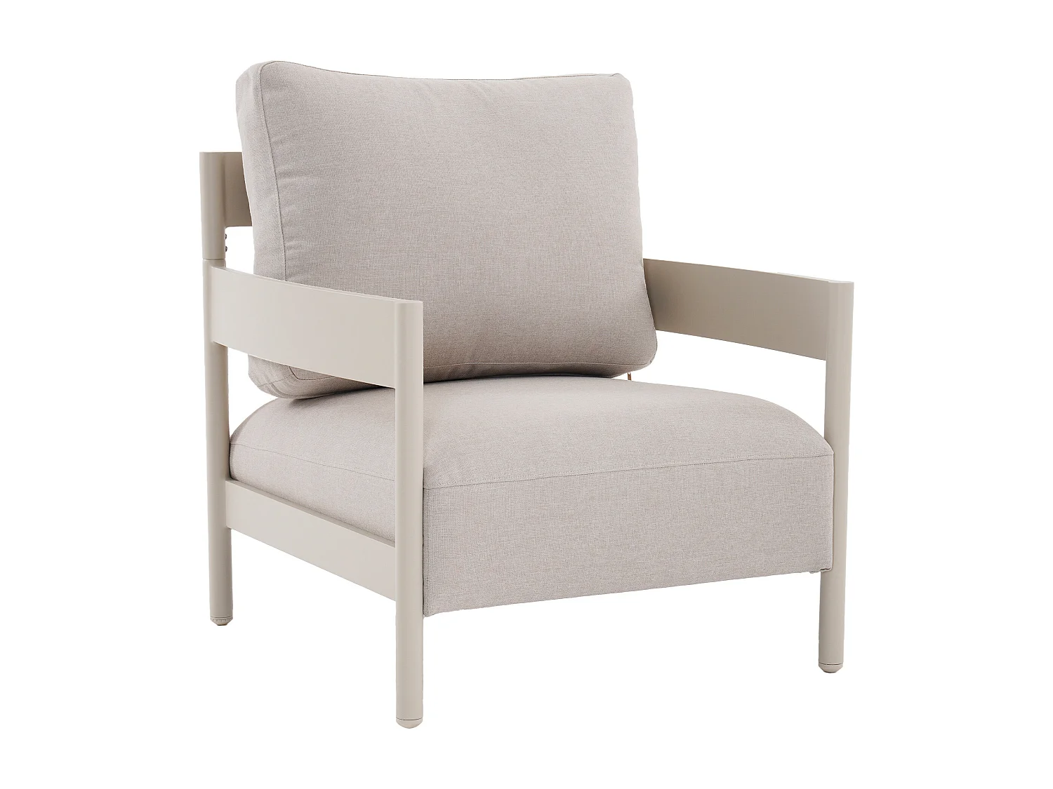 Garten-Sitzgruppe: Sofa 2-Sitzer, 2 Sessel & 2 Tische - Aluminium - Beige - LOMAM von MYLIA
