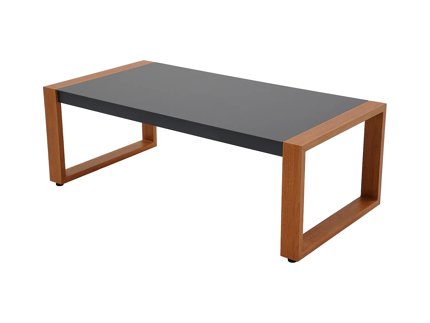 Salon de jardin en aluminium : un canapé 3 places, 2 fauteuils et une table basse - Naturel coussins gris anthracite - JALLY de MYLIA