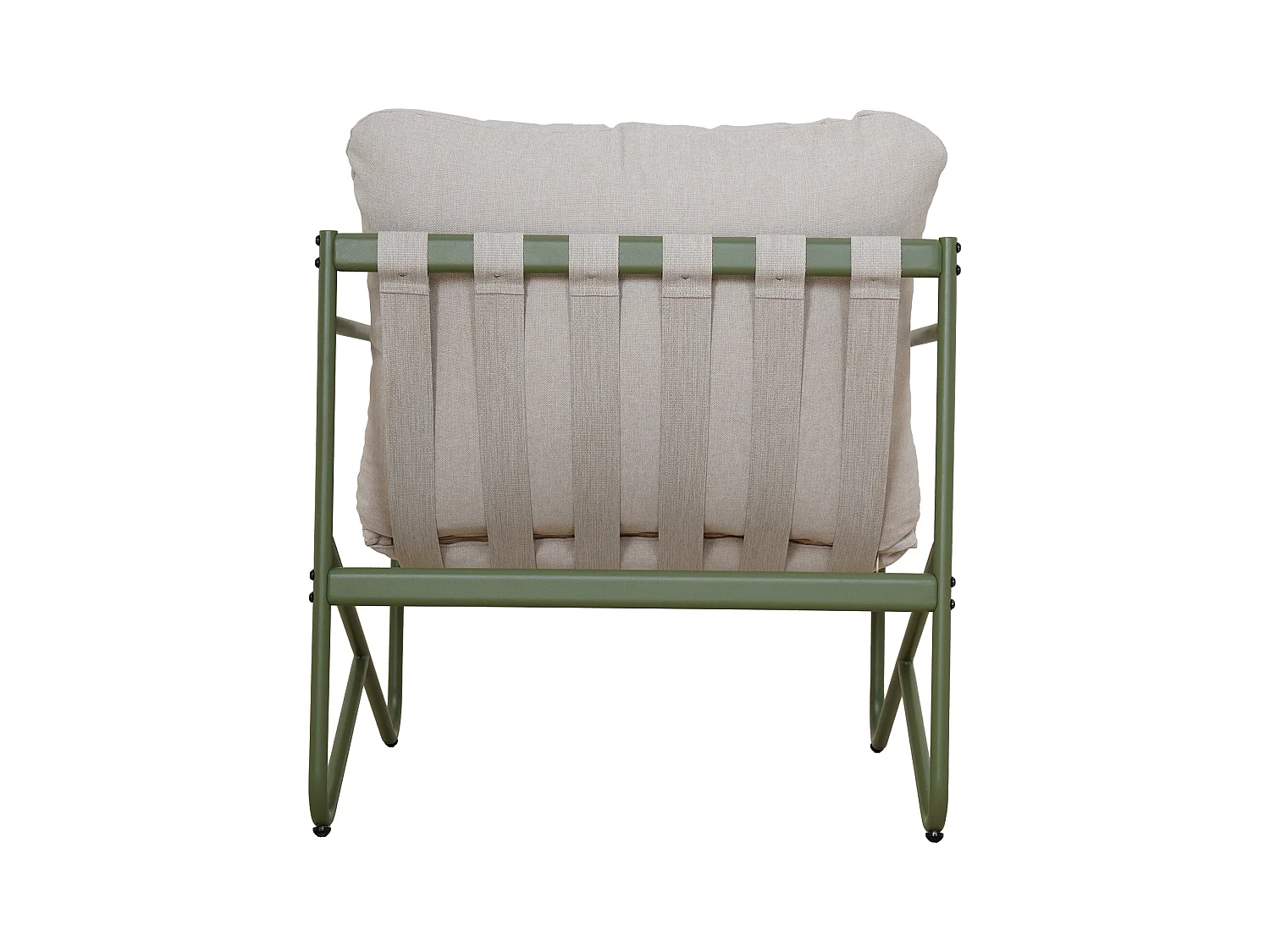 Salon de jardin en acier : un canapé 2 places, 2 fauteuils et une table basse - Vert - MILOPE de MYLIA