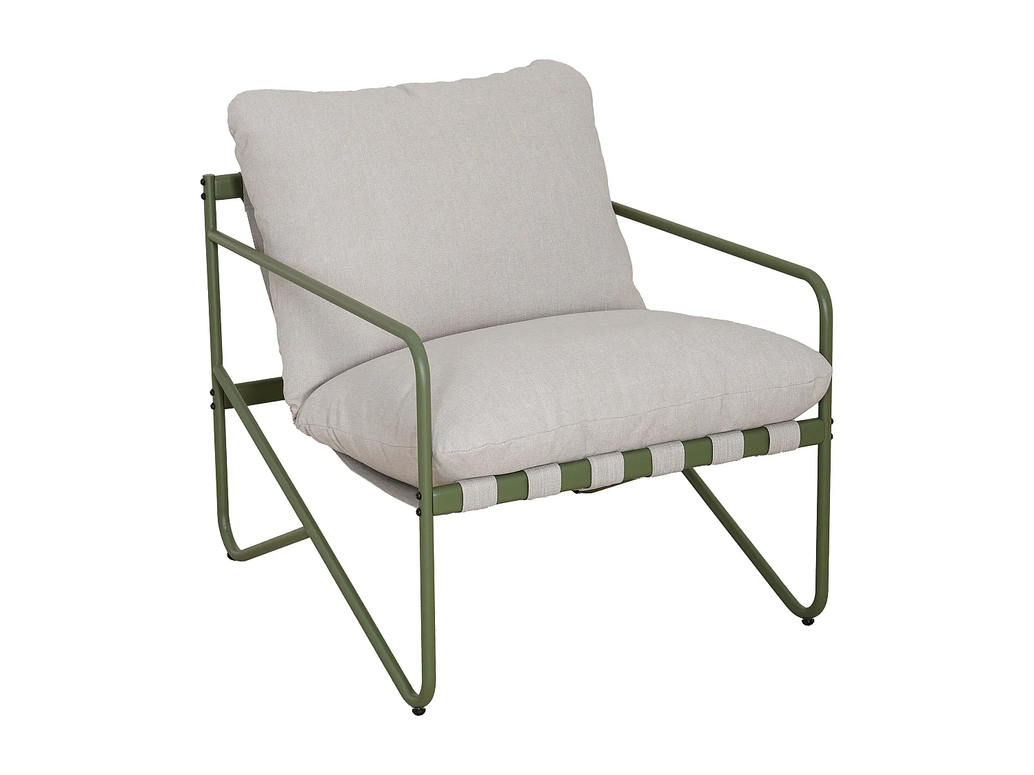 Salon de jardin en acier : un canapé 2 places, 2 fauteuils et une table basse - Vert - MILOPE de MYLIA