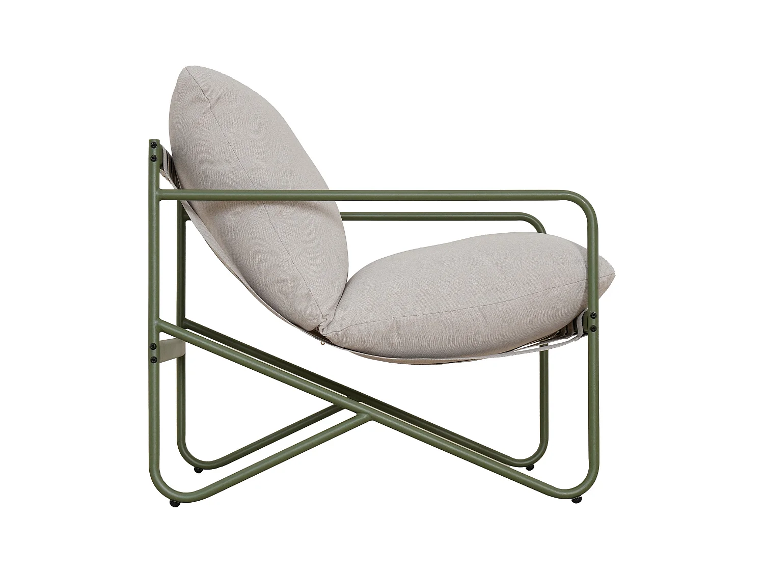 Salon de jardin en acier : un canapé 2 places, 2 fauteuils et une table basse - Vert - MILOPE de MYLIA