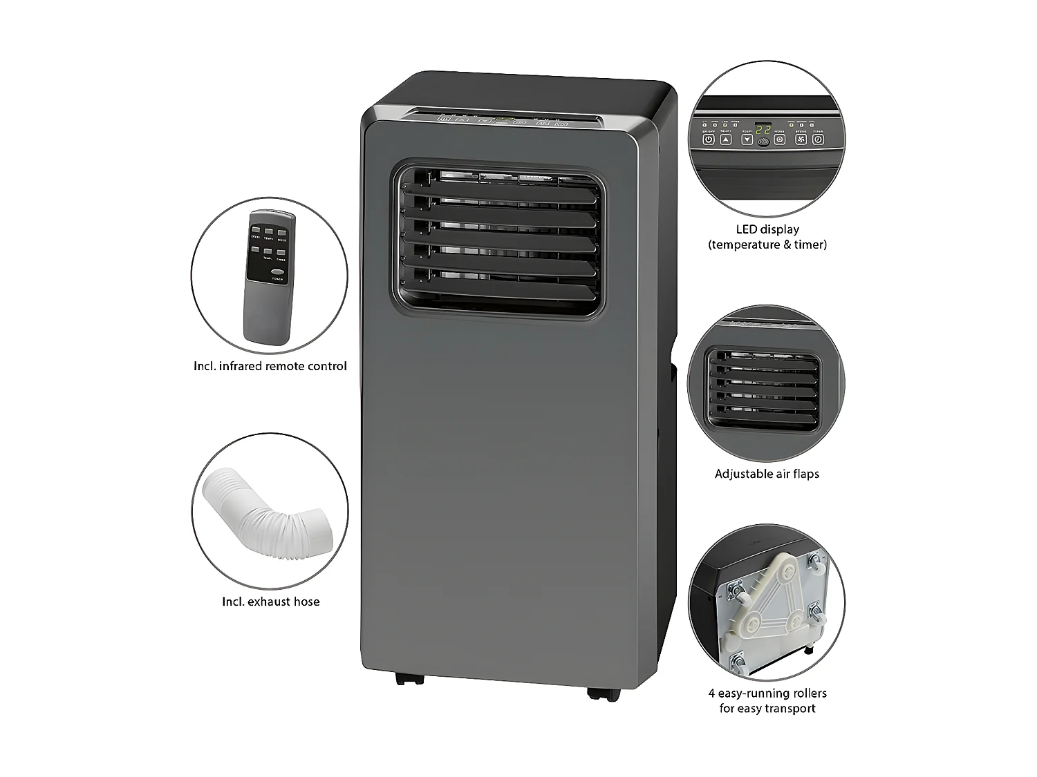 Climatiseur Mobile De 8000 Btu Classe énergétique A Cl3672 Clatronic