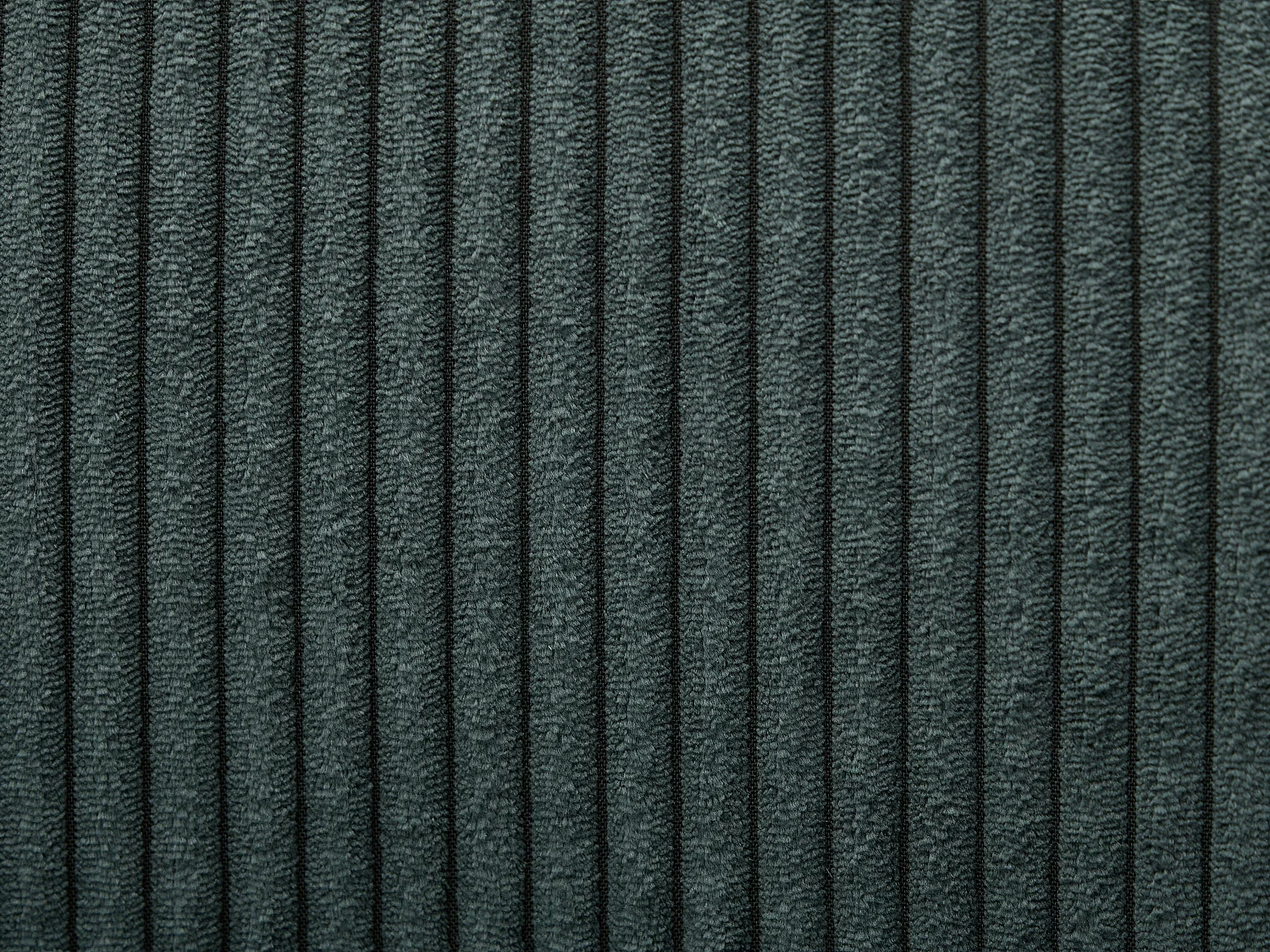 Lot de 2 tabourets en velours côtelé et métal noir - Hauteur réglable - Vert - LILIYA