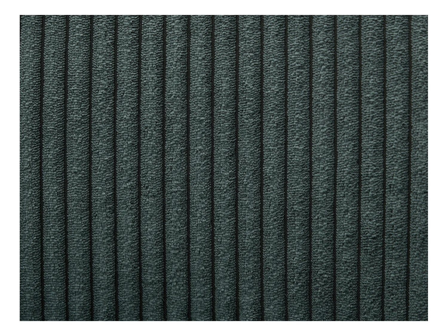 Lot de 2 tabourets en velours côtelé et métal noir - Hauteur réglable - Vert - LILIYA