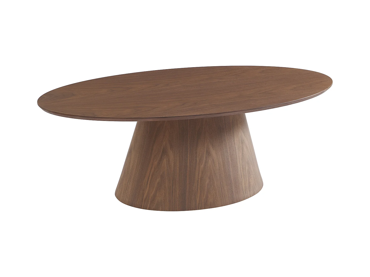 Mesa de centro chapada en nogal - Natural oscuro - ANTELADA