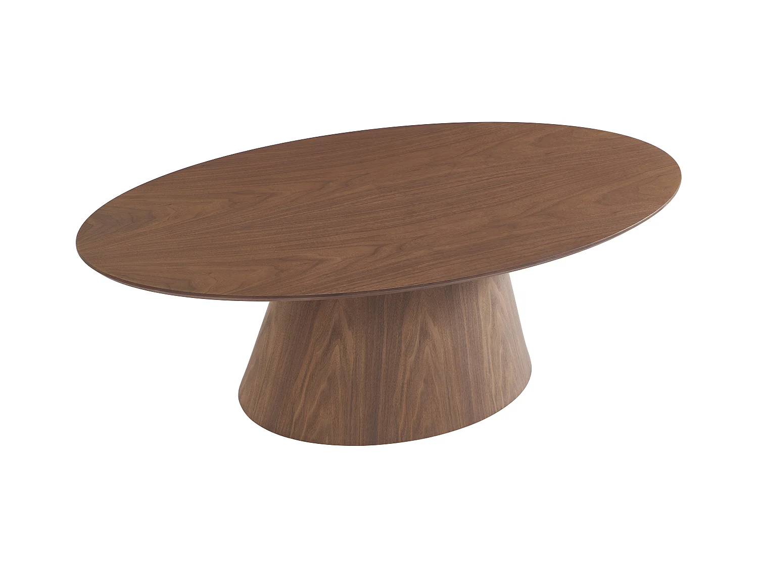 Mesa de centro chapada en nogal - Natural oscuro - ANTELADA