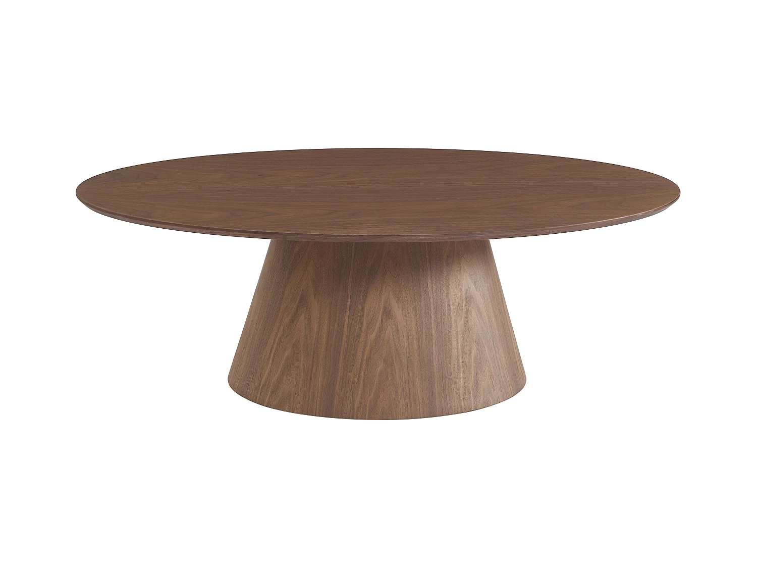 Mesa de centro chapada en nogal - Natural oscuro - ANTELADA