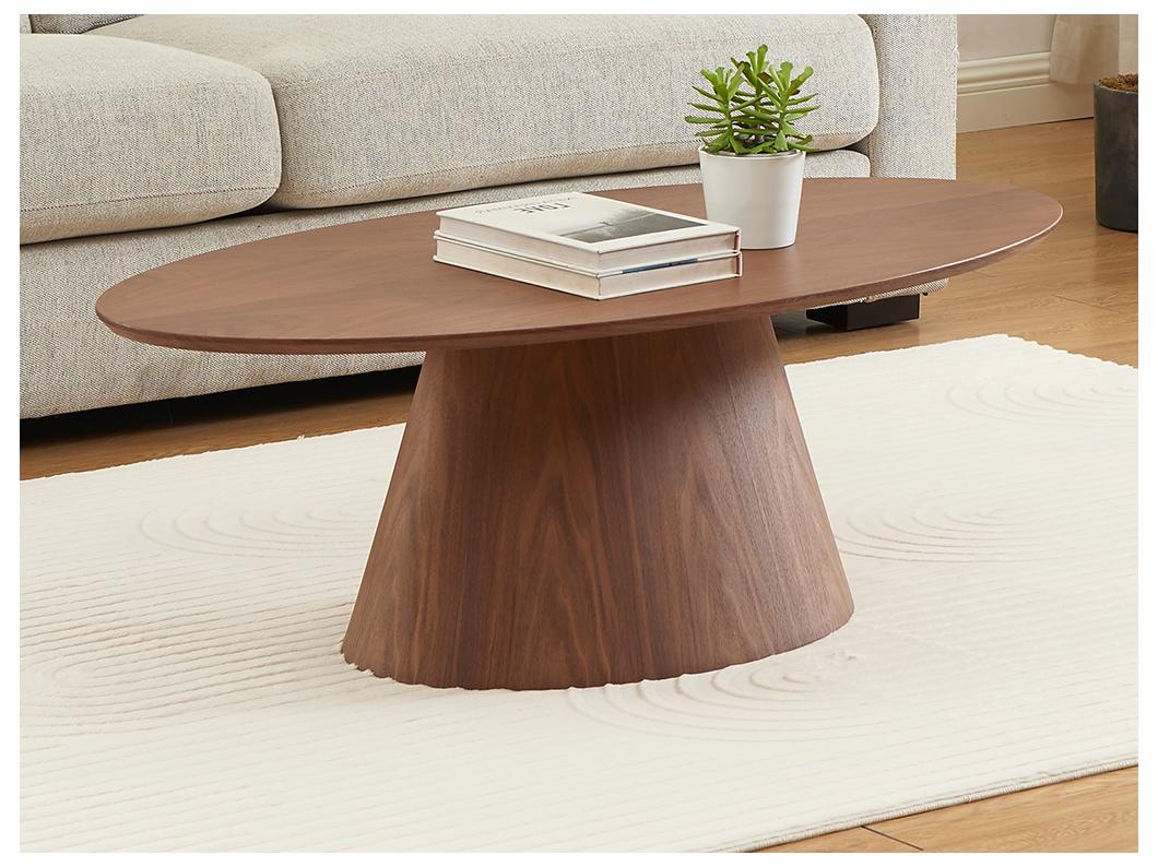 Table basse placage noyer - Naturel foncé - ANTELADA