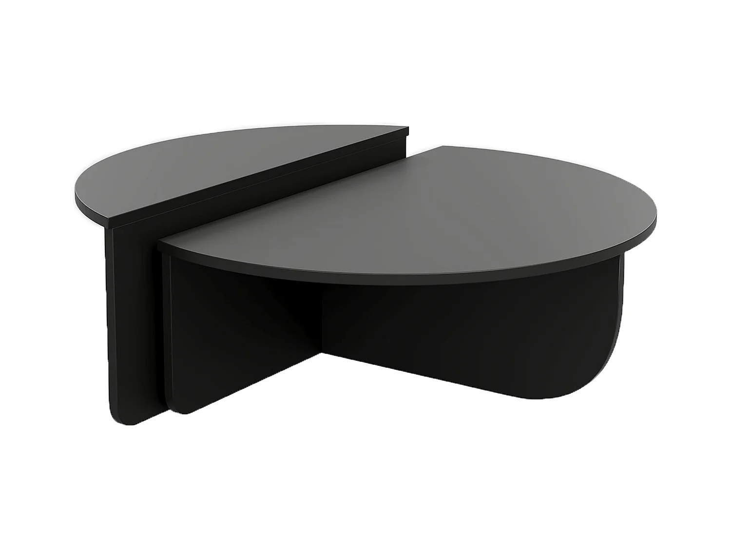 Couchtisch 2-teilig - Schwarz - ALOEVA