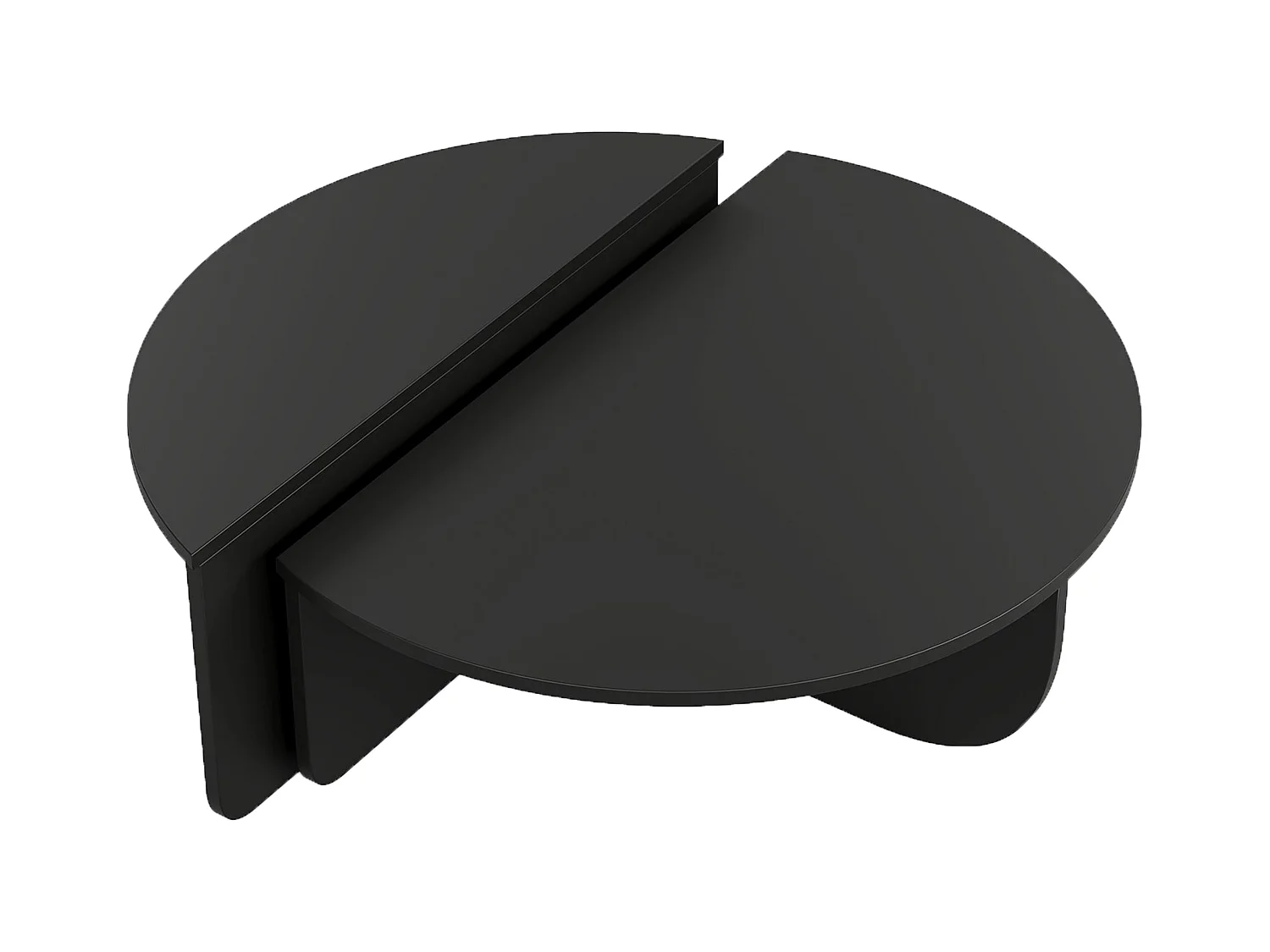 Couchtisch 2-teilig - Schwarz - ALOEVA