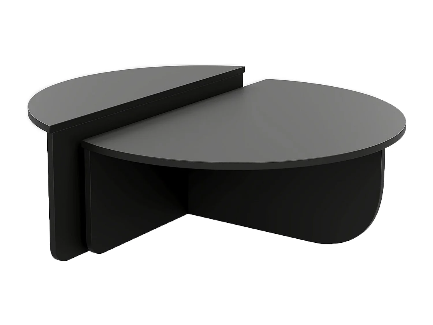 Couchtisch 2-teilig - Schwarz - ALOEVA