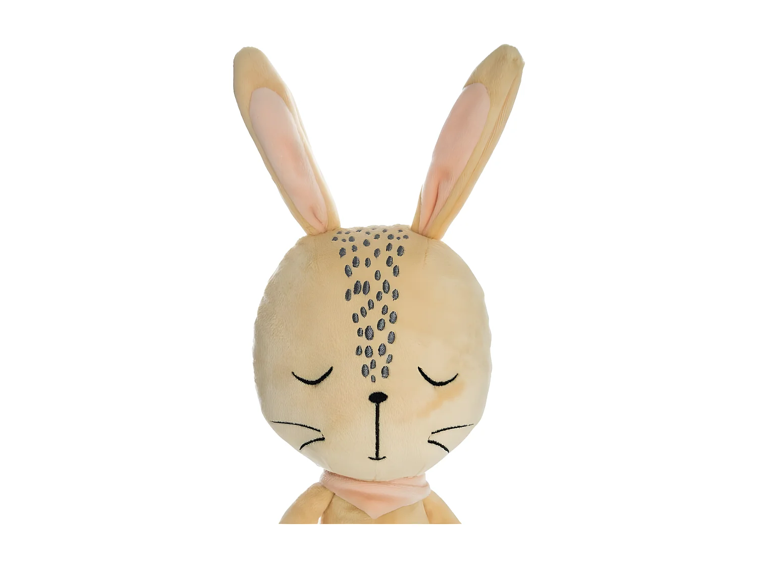 Peluche lapin polyester beige 40x14x9.5cm