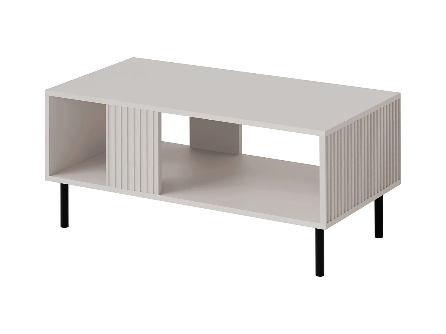 Table basse Livsevi 102, Cachemire, 44x50x92cm, Stratifié, Angulaire