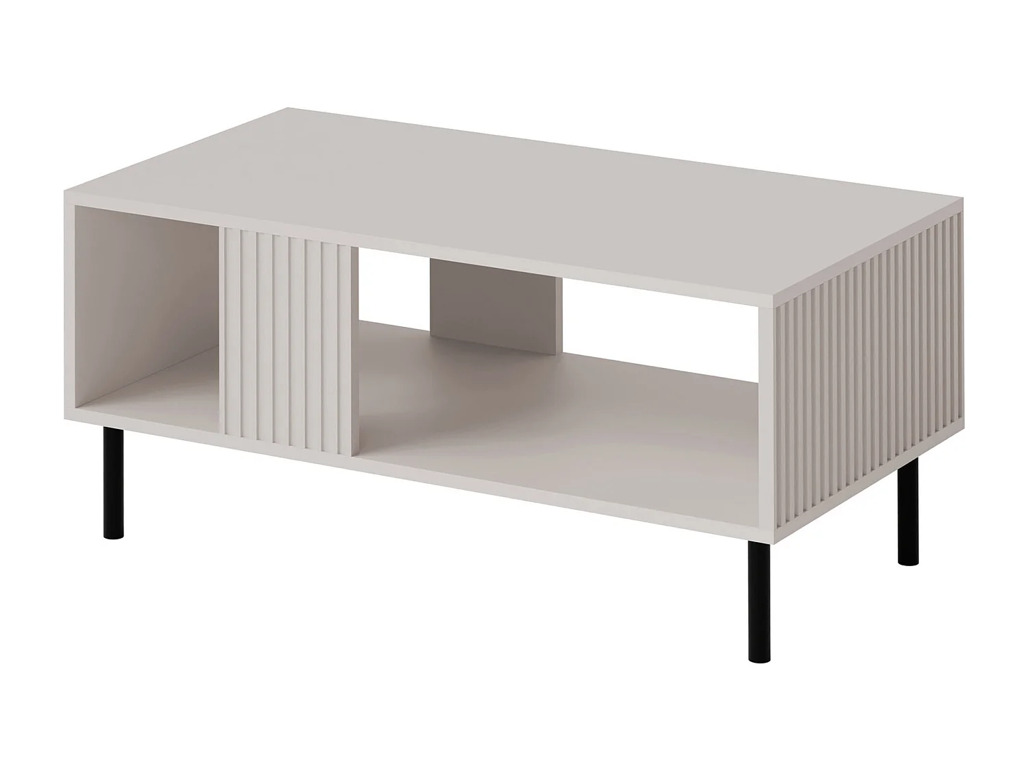Table basse Livsevi 102, Cachemire, 44x50x92cm, Stratifié, Angulaire