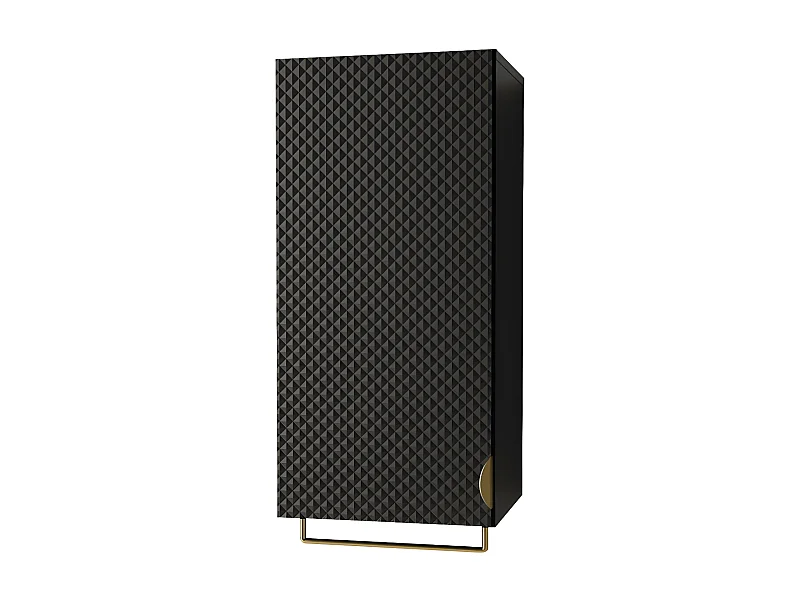 Mueble de baño de pared Fenenou 102, Negro, Montada en la pared, Número de puertas: 1,