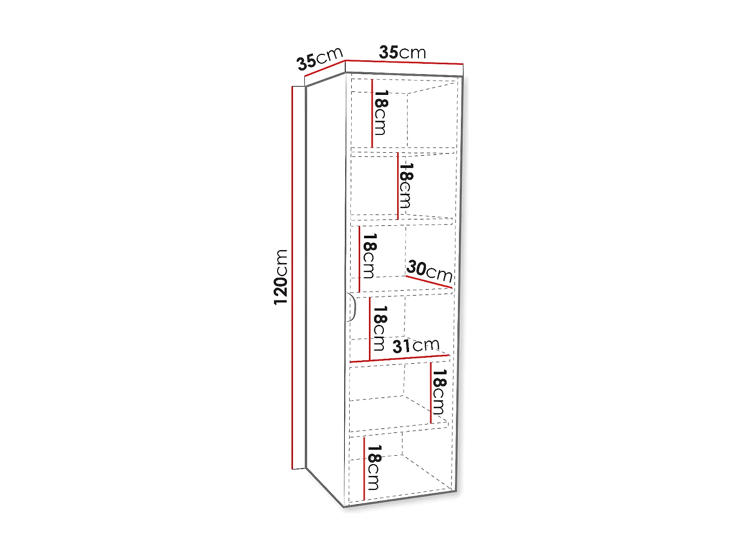 Mueble de baño de pared Fenenou 100, Blanco, Montada en la pared, Número de puertas: 1,