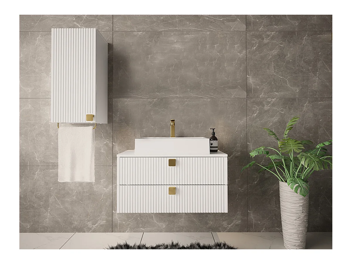 Armoire de toilette murale Orlvera 101, Blanc, À suspendre, Le nombre de portes: 1, 73cm