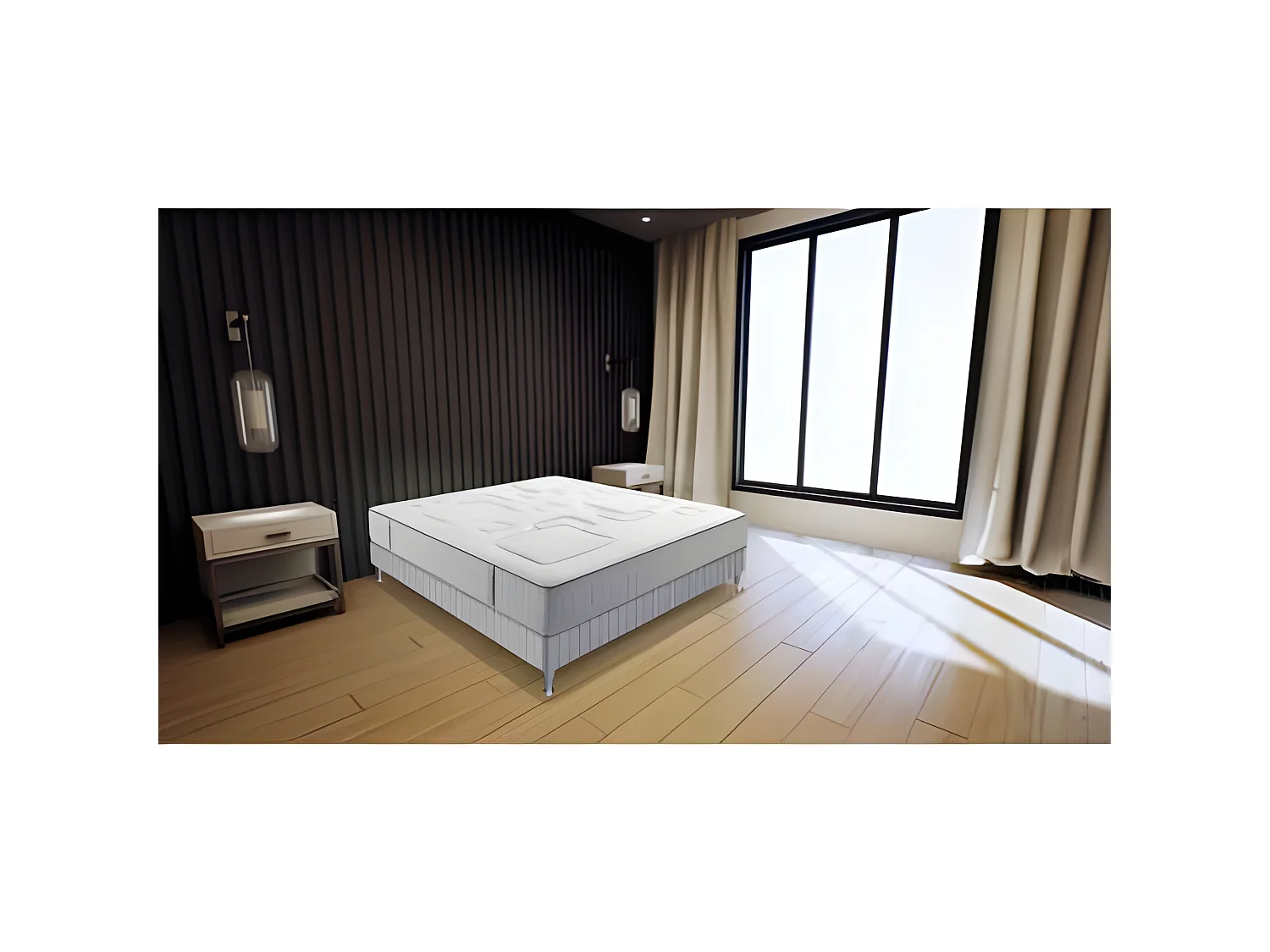 Ensemble Simmons Optimal - 580 ressorts ensachés 90x200