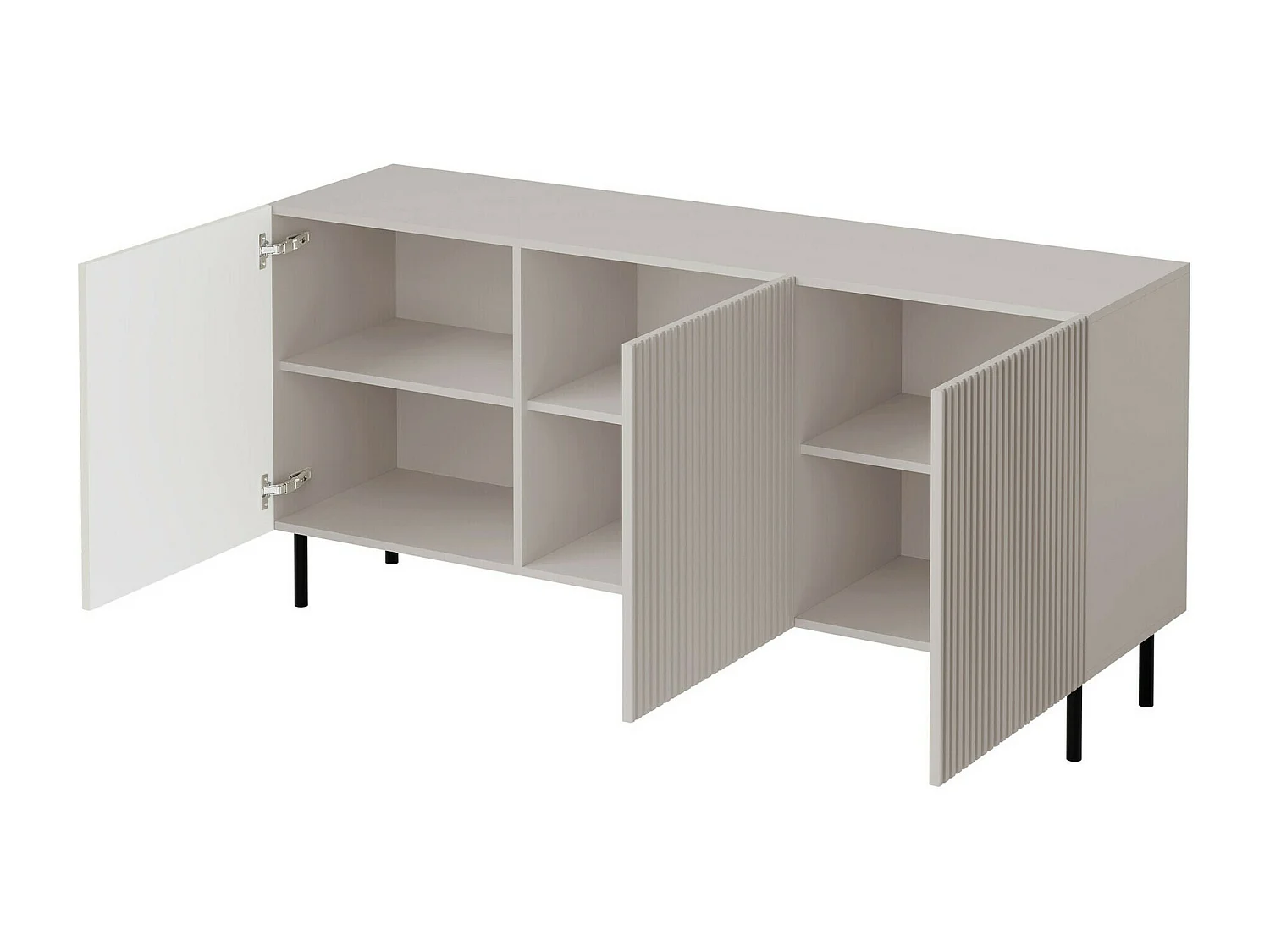 Armário Charlotte S100, Placa de aglomerado laminado, 76x156x42cm