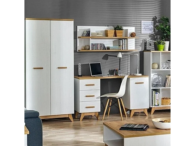 Armoire Sorvera 100, Pin Anderson|Chêne, 185x85x52cm, Nombre d'étagères: 1