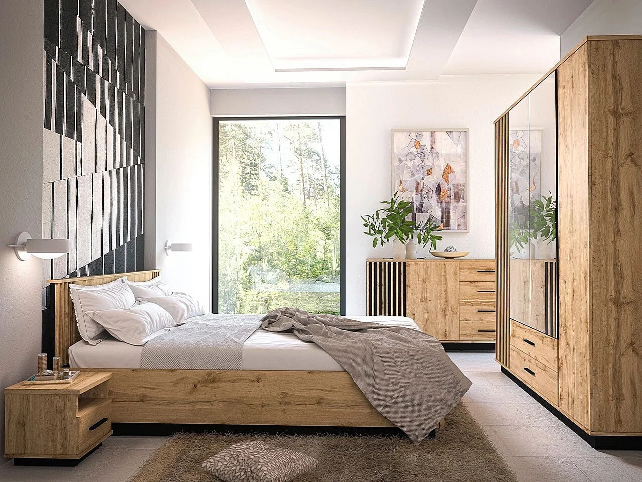 Roupeiro Ogden J121, 205x197x52cm