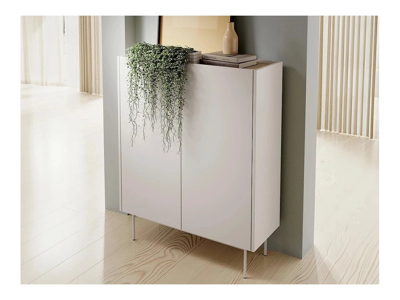 Buffet Dormela 101, Cachemire|Chêne, 122x97x37cm, Stratifié