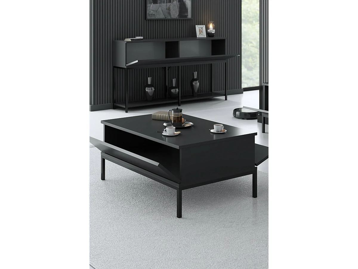 Table basse en agglomeré et métal Lord