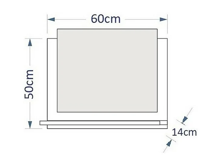 Espelho de banheiro para coleção OWL/RAVEN/BIRD, na cor branca.