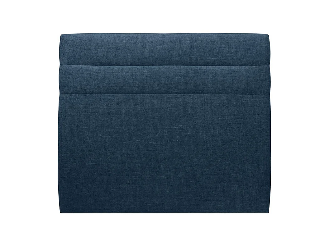 Tete de lit Lignes Tissu Bleu L 140 cm - Ep 10 cm rembourré