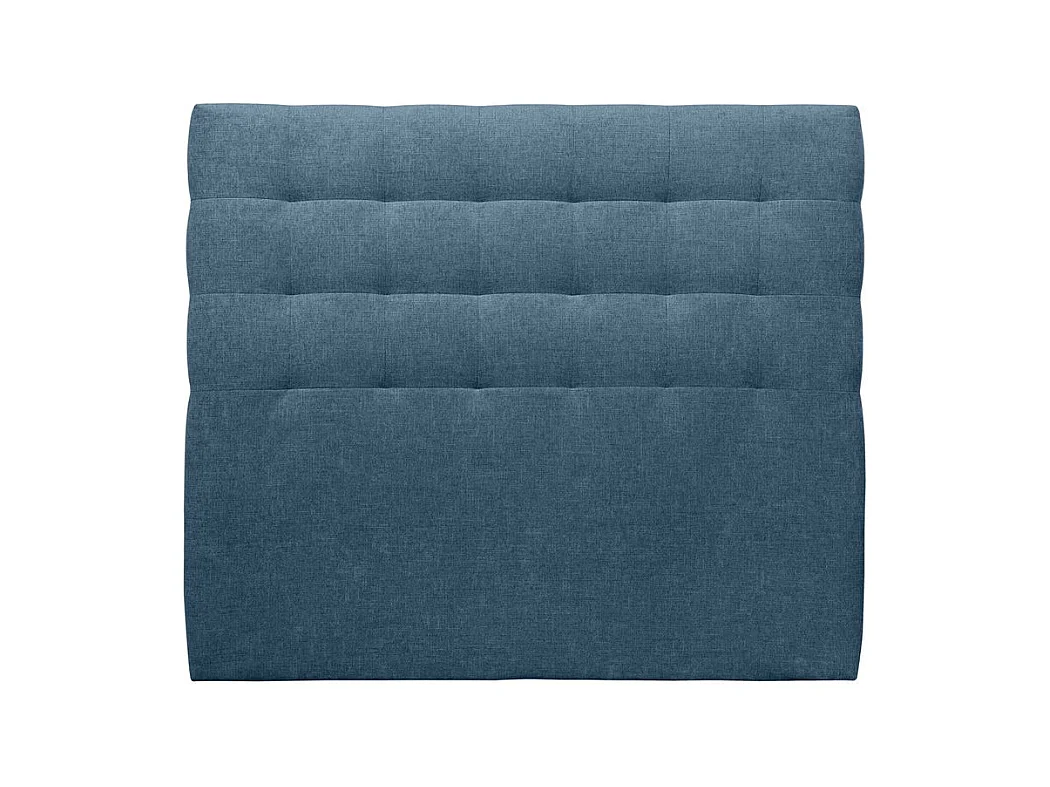 Tete de lit Capitonnée Tissu Bleu L 150 cm - Ep 10 cm rembourré