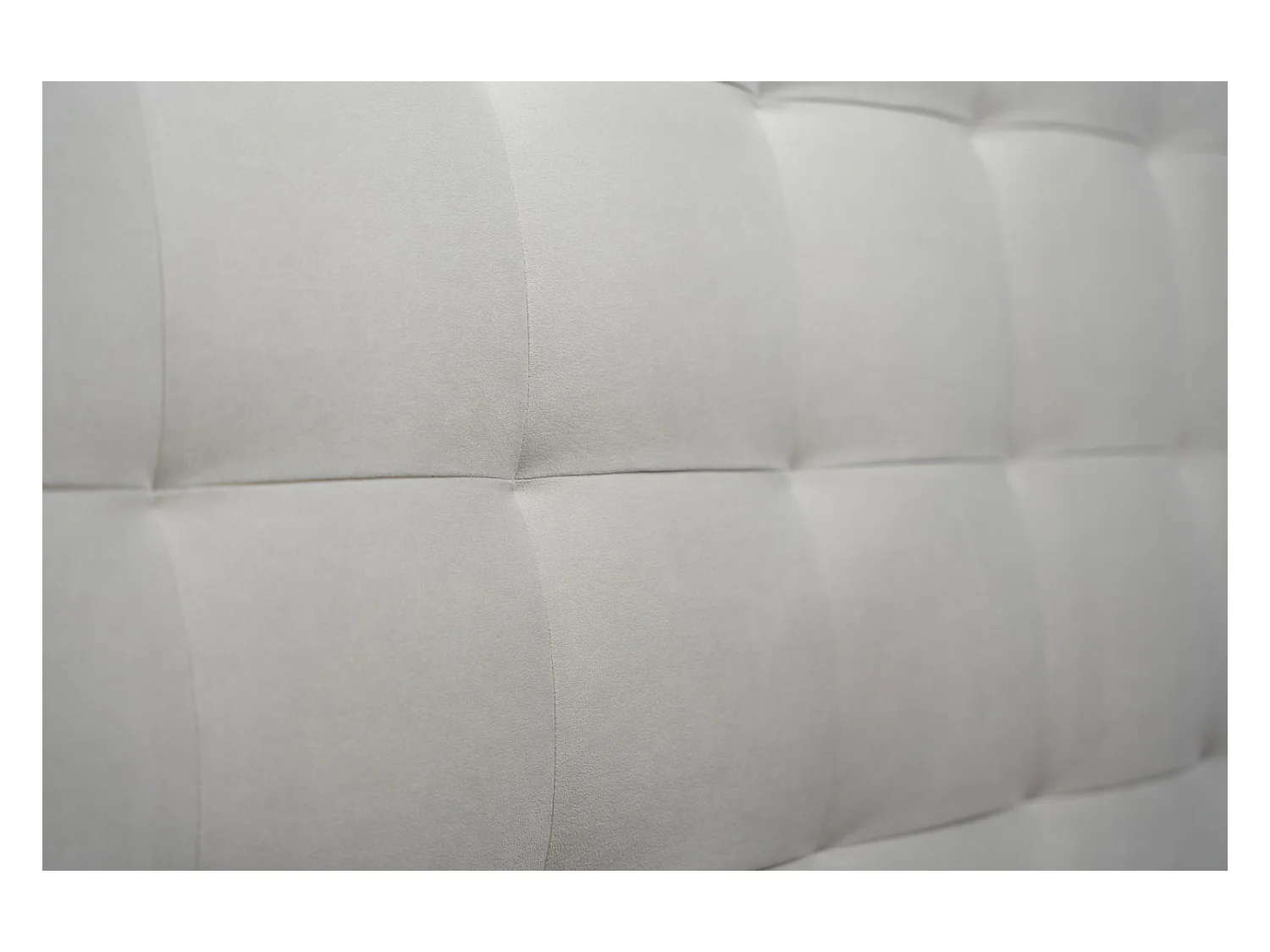 Tete de lit Capitonnée Velours Gris clair L 90 cm - Ep 10 cm rembourré